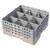 Cambro 9S638184 Camrack Glass Rack With (3) Soft Gray Extenders - 3 Cases