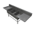 John Boos 3B16204-2D18 3 Compartment Left & Right Drain B Series Sink 87-1/4"W x 25-1/2"D x 44"H