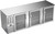 Beverage Air BB94HC-FG-S 94" W Three-Section Glass Door Refrigerated Food Rated Back Bar Storage Cabinet - 115 Volts
