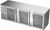 Beverage Air BB94HC-FG-S 94" W Three-Section Glass Door Refrigerated Food Rated Back Bar Storage Cabinet - 115 Volts