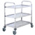 Winco SUC-30 30" W x 16" D x 33" H Stainless Steel 3-Tier Trolley with Wheels