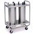 Lakeside 7209 Easy-Glide 9.13" Dia. Round Stainless Steel 2-Tube Open Mobile Dish Dispenser