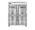 Continental Refrigerator 2RENSASGDHD 57" W Two-Section Glass Door Reach-In Extra-Wide Refrigerator