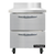 Continental Refrigerator SWF27NBS-D 27.5"W Two Drawer Stainless Steel Work Top Freezer With 5 1/2"H Backsplash