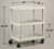 Lakeside 2000 Beige Bus Cart Polyethylene Shelves 32-1/2"W x 17-1/8"D x 34-7/8"H