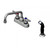 T&S Brass B-1171-CR Workboard Mixing Faucet deck mount 4"