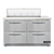 Continental Refrigerator D48N10-FB-D 48" W Two-Section Four Drawer Designer Line Sandwich Unit