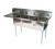John Boos E3S8-18-12L18 73" - 84" Stainless Steel 3 Compartment Left Drain E-Series Sink 12" Deep