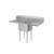 Atosa SS1818D11D18 Mixrite 54" W 18 Gauge Stainless Steel 1-Compartment Sink