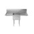 Atosa SS1818D11D18 Mixrite 54" W 18 Gauge Stainless Steel 1-Compartment Sink