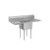 Atosa SS1818D11D18 Mixrite 54" W 18 Gauge Stainless Steel 1-Compartment Sink