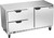 Beverage Air UCRD60AHC-2 60"W Two-Section Reach-In Undercounter Refrigerator