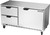 Beverage Air UCRD60AHC-2 60"W Two-Section Reach-In Undercounter Refrigerator