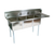 John Boos E3S8-1824-14R24 73" - 84" Stainless Steel 3 Compartment Right Drain E-Series Sink 14" Deep