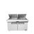 Atosa MSF8307GR 60.2" W 2-Sections 2 Doors Sandwich and Salad Mega Top Refrigerator - 115 Volts