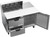 Beverage Air SPED48HC-08C-2 48" W Two-Section One Door Sandwich Top Refrigerated Counter