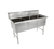 John Boos 3B244 3 Compartment B Series Sink 77"W x 29-1/2"D x 44"H