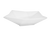 CAC China QZT-B10 48 Oz. Super White Porcelain Square Crystal Bowl (1 Dozen)