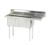 Advance Tabco FE-2-1812-18R-X 54" - 62" 18-Gauge Stainless Steel Two Compartment Right Drain Special Value Fabricated Sink