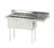 Advance Tabco FE-2-1812-18R-X 54" - 62" 18-Gauge Stainless Steel Two Compartment Right Drain Special Value Fabricated Sink