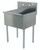Advance Tabco 4-1-18-X 18" W x 24.5" D x 41" H 16 Gauge 430 Stainless Steel 1-Compartment Special Value Square Corner Scullery Sink