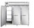 Continental Refrigerator D3RNSSPT 78"W Three-Section Steel Door Designer Line Refrigerator