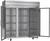 Beverage Air HFS3HC-1G 78" W Three-Section Glass Door Reach-In Horizon Series Freezer - 208/230 Volts