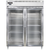 Continental Refrigerator D2RENSAGD 57" W Two-Section Glass Door Reach-In Designer Line Wide Refrigerator