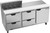 Beverage Air SPED72HC-08-4 72" W Three-Section One Door Sandwich Top Refrigerated Counter