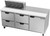 Beverage Air SPED72HC-08-4 72" W Three-Section One Door Sandwich Top Refrigerated Counter