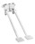 Fisher 3176 Wall Mount Double Pedal Polished Chrome Control Valve