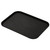 Cambro 1216CT110 12" x 16.31" Fiberglass Black Satin Rectangular Camtread Serving Tray - 12/Case