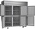 Beverage Air HFP3HC-1HS 78" W Three-Section Solid Door Reach-In Horizon Series Freezer - 208/230 Volts