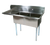 John Boos E2S8-18-12L18 54" - 62" 18-Gauge Stainless Steel Two Compartment Left Drain E-Series Sink 12" Deep