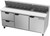 Beverage Air SPED72HC-18-2 72" W Three-Section Two Door Sandwich Top Refrigerated Counter