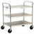 Lakeside 499 23" W 500 Lbs. Chrome Plated Solid 3-Shelf with Push Handles Utility Cart