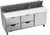 Beverage Air SPED72HC-18C-4 72" W Three-Section One Door Sandwich Top Refrigerated Counter