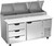 Beverage Air DPD67HC-3 67" W Two-Section One Door One Door Pizza Top Refrigerated Counter