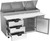 Beverage Air DPD67HC-3 67" W Two-Section One Door One Door Pizza Top Refrigerated Counter