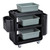 Cambro SC225110 31.25" W x 18" D Black Polyethylene Service Cart Pro