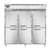 Continental Refrigerator D3RNSSHD 78" W Three-Section Stainless Steel Door Reach-In Designer Line Refrigerator