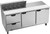 Beverage Air SPED72HC-10-2 72" W Three-Section Two Door Sandwich Top Refrigerated Counter