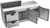 Beverage Air SPED72HC-10-2 72" W Three-Section Two Door Sandwich Top Refrigerated Counter