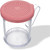 Carlisle 4250S55 8 Oz. Perforated Meduim SAN Shaker/Dredge with Red Lid