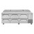 Turbo Air TPR-93SD-D6-N 93" W Three-Section Super Deluxe Pizza Prep Table