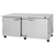Turbo Air PUR-72-N PRO Series 18.8 Cu. Ft. Stainless Steel 2-Section 2 Solid Hinged Doors Reach-In Undercounter Refrigerator - 115 Volts