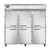 Continental Refrigerator 3R-SS-PT-HD 78"W Three-Section Solid Door Refrigerator