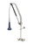 T&S Brass S-5115-CR-B8P EverSteel 4" Centers Quarter-Turn Cerama Cartridges Wall Mount Mixing Faucet DuraPull Pull-Down Pre-Rinse Unit