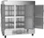 Beverage Air HBR72HC-1-HS 75" W Three-Section Solid Door Reach-In Horizon Series Refrigerator