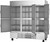Beverage Air HBR72HC-1-HS 75" W Three-Section Solid Door Reach-In Horizon Series Refrigerator